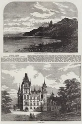 Dunrobin Castle, the Seat of the Duke of Sutherland, in Scotland